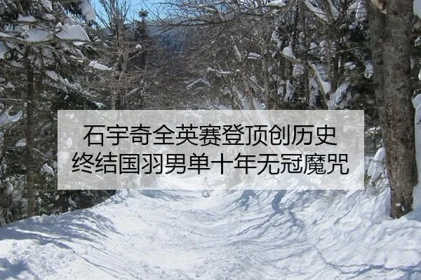 石宇奇全英赛登顶创历史 终结国羽男单十年无冠魔咒